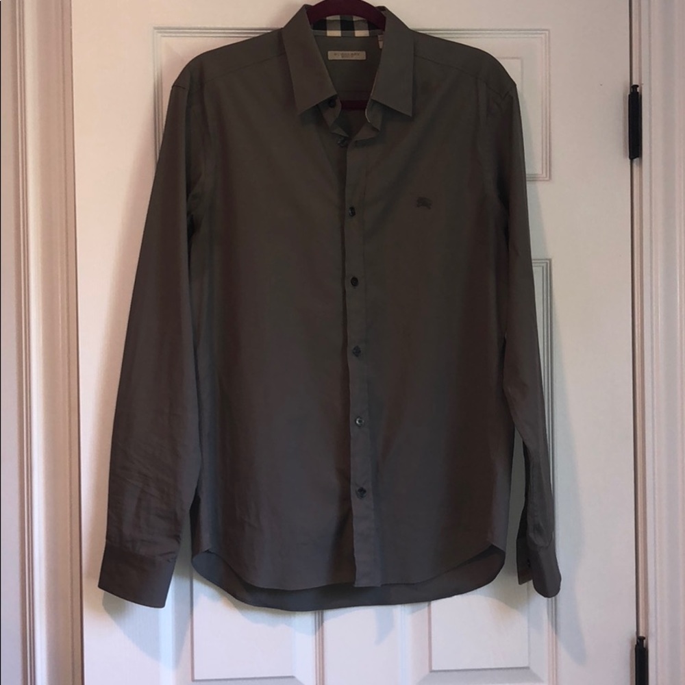 Burberry Gray Dress Shirt